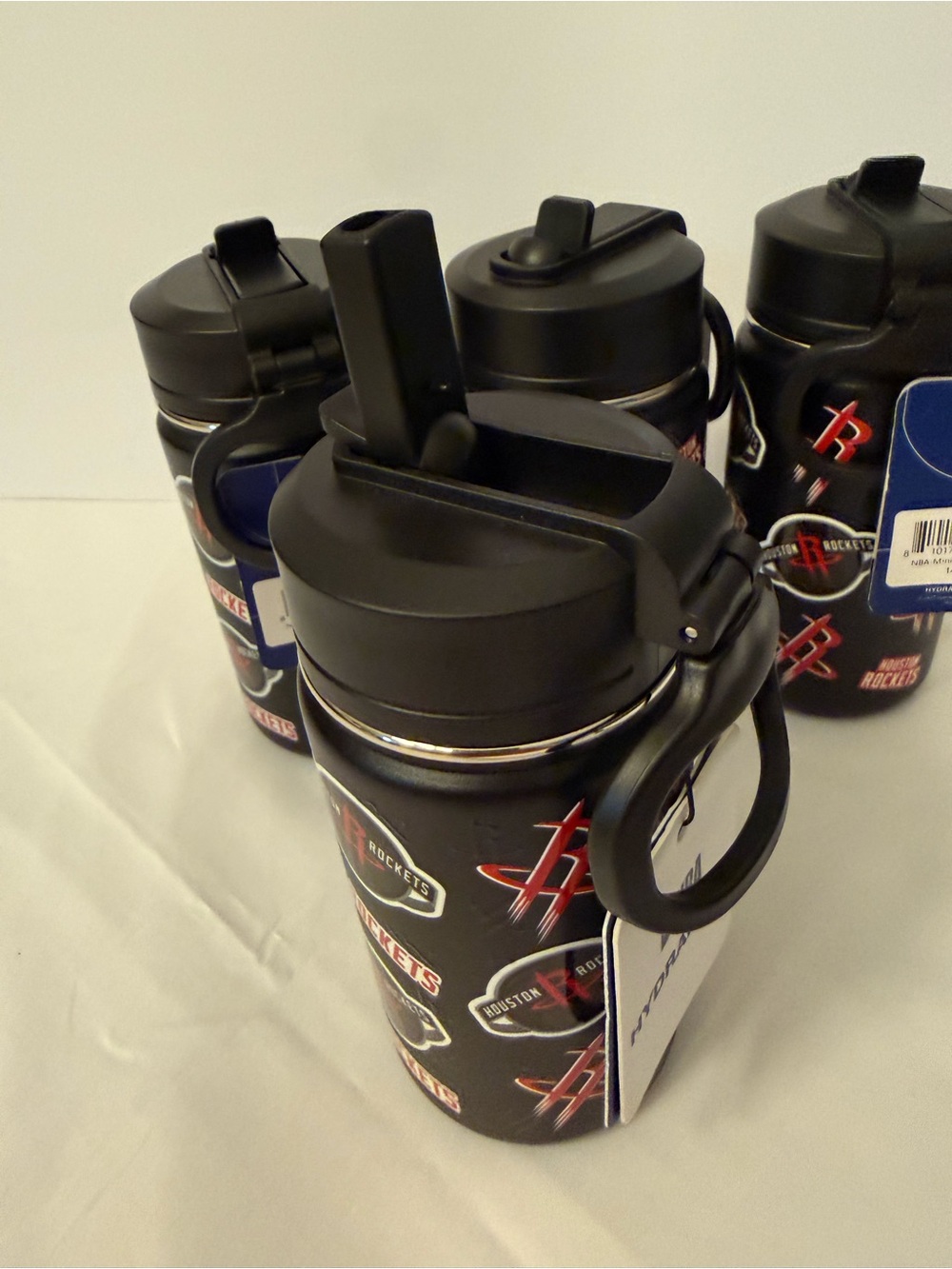 NBA Houston Rockets Logo Sports Water Bottle - Black Mini 14 oz